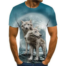 Load image into Gallery viewer, New high quality T-shirt 2019 rare things short sleeve lion fashion design men's 3D animal print T-shirt summer casual T-shirt