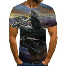 Load image into Gallery viewer, New high quality T-shirt 2019 rare things short sleeve lion fashion design men's 3D animal print T-shirt summer casual T-shirt