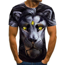 Load image into Gallery viewer, New high quality T-shirt 2019 rare things short sleeve lion fashion design men's 3D animal print T-shirt summer casual T-shirt