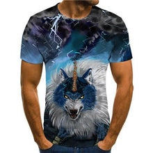 Load image into Gallery viewer, New high quality T-shirt 2019 rare things short sleeve lion fashion design men's 3D animal print T-shirt summer casual T-shirt