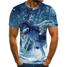 Load image into Gallery viewer, New high quality T-shirt 2019 rare things short sleeve lion fashion design men's 3D animal print T-shirt summer casual T-shirt