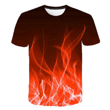 Load image into Gallery viewer, Men Women Casual Fashion 3D flame T-Shirt 2019 New Summer Customizable 3D Pattern T-Shirt Motion Tops Elegant Men flame T-Shirt